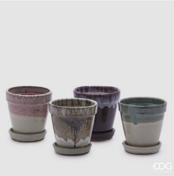 VASO GLAZE H11 D11 C/SOTTOVASO