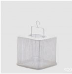 Lanterna tessuto cubo c/manico H22 l22 l22