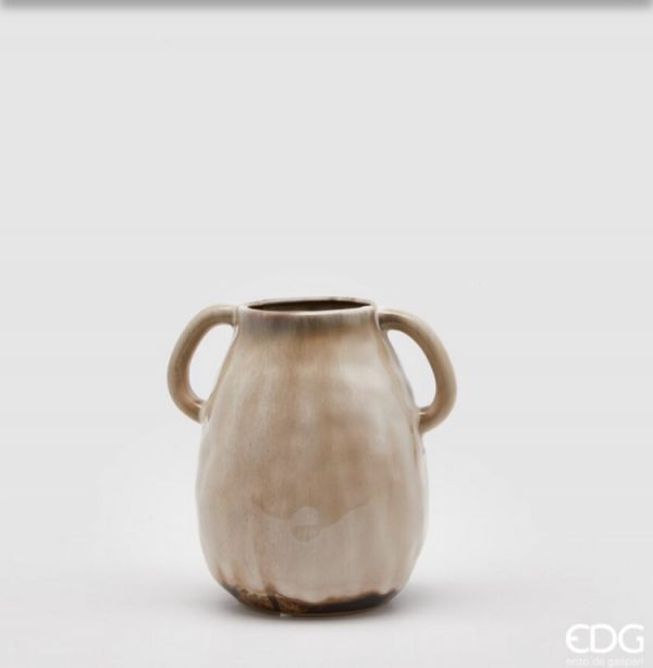 Vaso bombato c/ manici H19X17X14