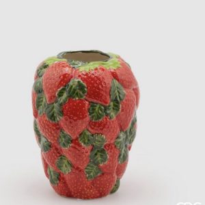 Vaso fragole c/foglie  H22 D17