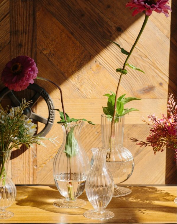 Vaso monofiore vetro trasparente 10,30XH20,00 cm