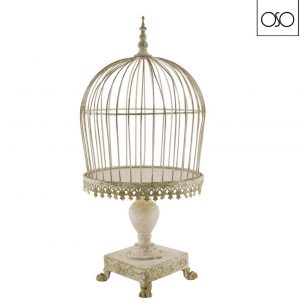 Alzata c/coperchio vintage chantilly metallo avorio D32,5 H69,00