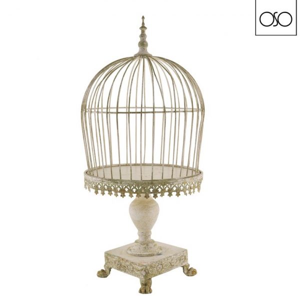 Alzata c/coperchio vintage chantilly metallo avorio D32,5 H69,00