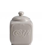 Barattolo per caffe' in ceramica beige 10X10X15H