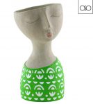 Busto bambina resina verde H28 D15