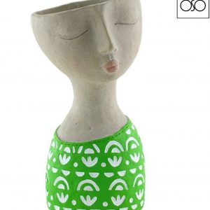 Busto bambina resina verde H28 D15
