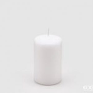 Candela classica moccolo colore bianco H 10 D 6  215 gr durata 32 ore