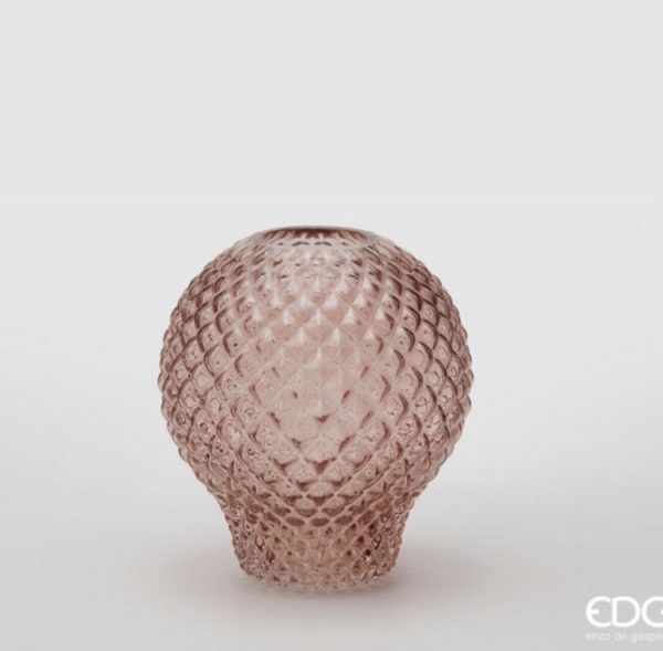 Vaso rotondo con rombi H16 D15