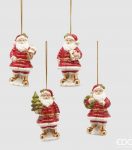 Babbo Natale resina da appendere H 9 cm