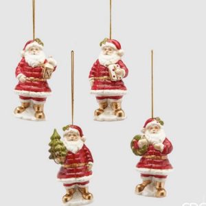 Babbo Natale resina da appendere H 9 cm