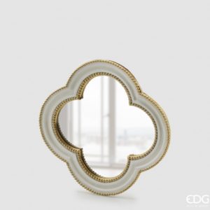 EDG Enzo De Gasperi specchio flor D22 colore bianco e oro
