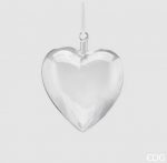 Cuore vetro trasparente D16 H17