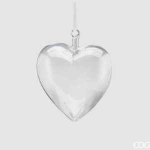 Cuore vetro trasparente D16 H17