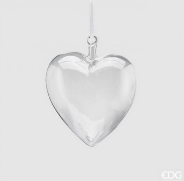 Cuore vetro trasparente D16 H17