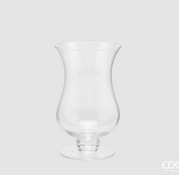 Vaso vetro tulip co base H25 D15