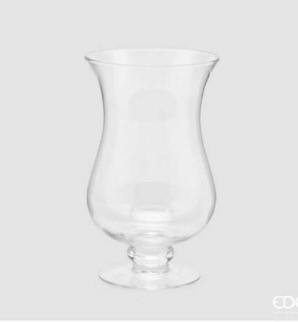 Vaso vetro tulip con base H30 D18