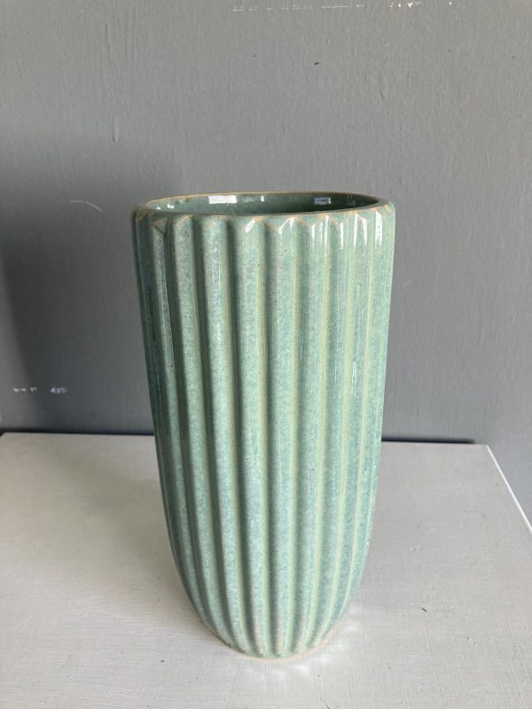Vaso ceramica righe H25 D12