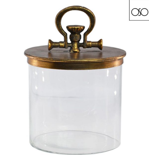 Cilindro vetro con coperchio " nottol" LG  D20h29
