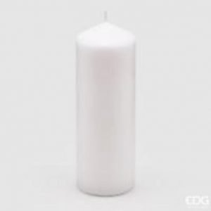 Candela Classica Moccolo colore Bianco H20 D7  580gr  Durata 100 Ore