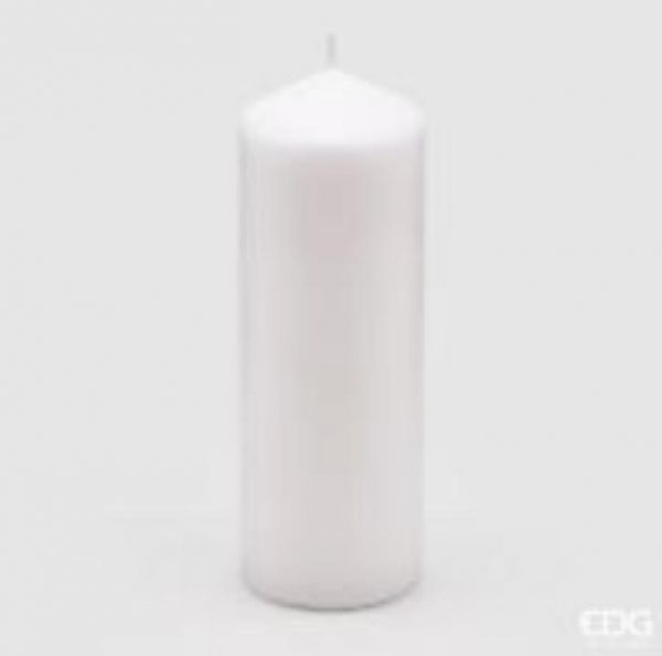 Candela Classica Moccolo colore Bianco H20 D7  580gr  Durata 100 Ore