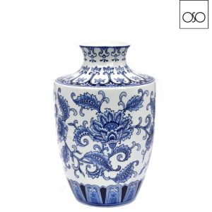 Vaso Ming ceramica blu 19x29H