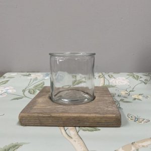 Lanterna minimal 10x10 con base legno 17x17
