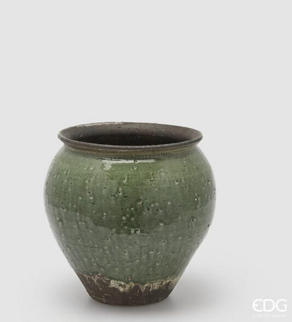 Vaso Fenice anfora green H27,5 D26,5