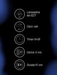 Lampada USB ricaricabile durata 10 ore color ambra H20 D15