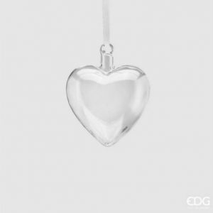 Cuore vetro trasparente D10 H13