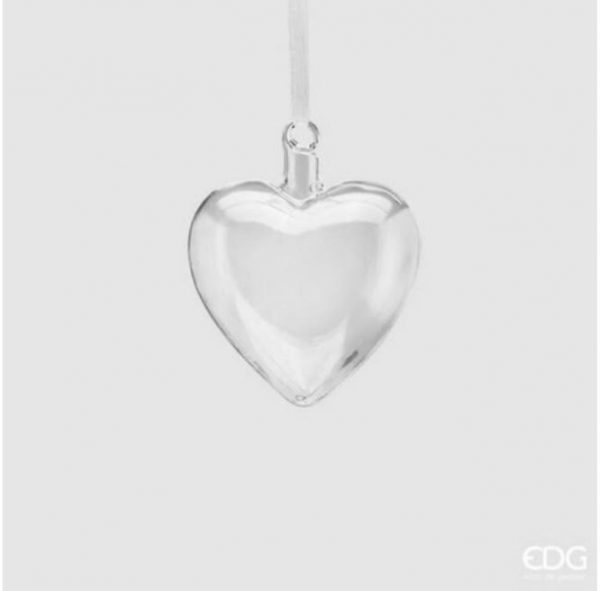 Cuore vetro trasparente D10 H13