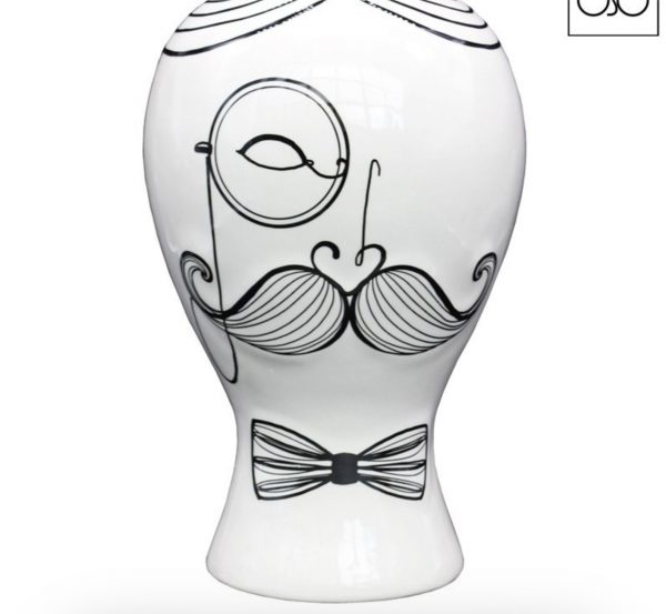 Vaso portafiori "Harold" ceramica bianco 19,00X19,00XH30