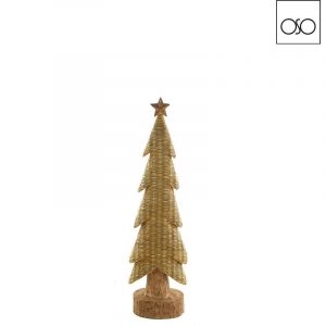 Albero stretto c/stella oro   cm10x6,5x38H