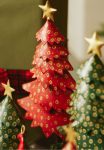 Albero natale decorato metallo verde 23X9X34H
