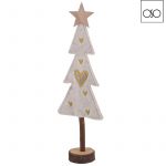 Alberello grande base legno stoffa avorio 11,00x6,00xh37,00