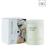 Candela in vetro Akemi balsam cedar 350 gr vetro bianco 8,60cmxh11,30cm