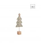 Alberello piccolo base legno stoffa marrone chiaro 8x3x21H