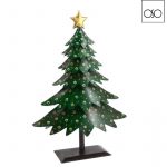 Albero natale decorato metallo verde 23X9X34H