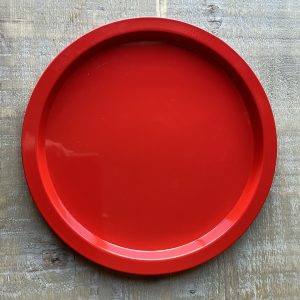 Vassoio in metallo rosso 2cmx 32,5cm