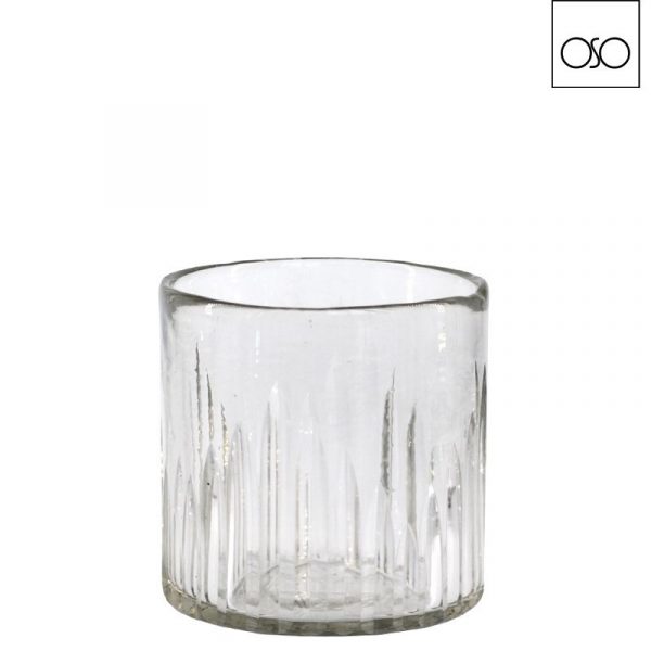 Vaso cilindro rilievo righe sm 12,00cmxh12,00cm