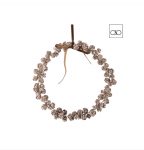 Corona naturale grande c/ frutti del cipresso oro cm31