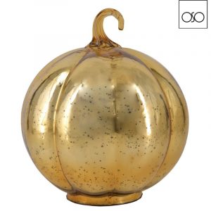 Zucca lucida grande vetro  oro 21,00 cm X H 23,00 cm