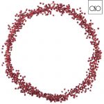 Corona grande beads metallo rosso d35