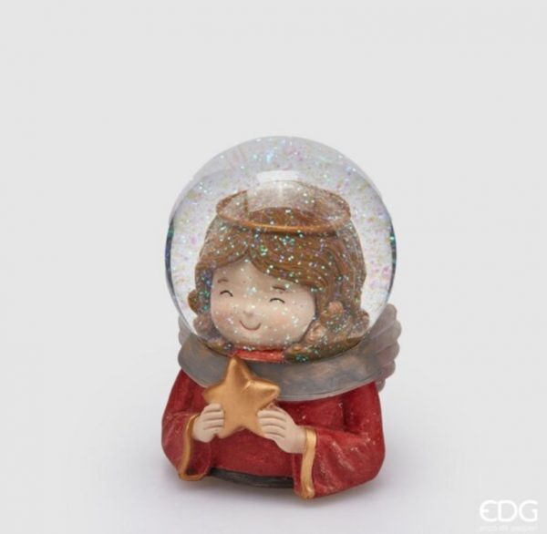 Sfera acqua angelo c/stella carillon H14 D10