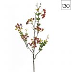 Ramo  bacche e foglie rosso cm 110