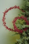Corona grande beads metallo rosso d35