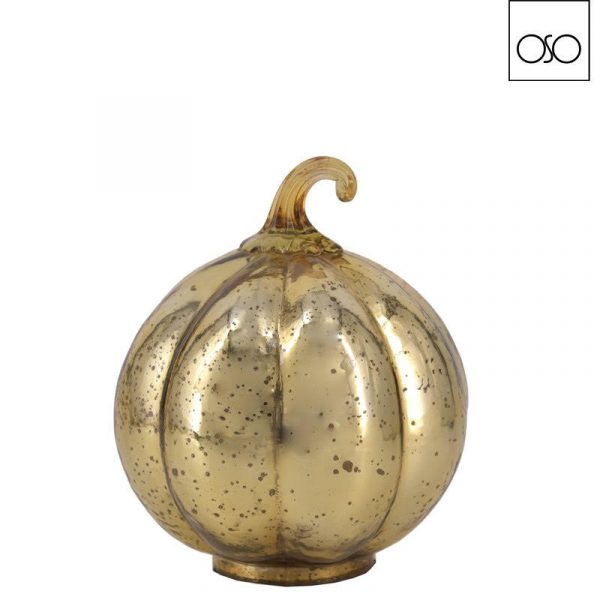 Zucca lucida media vetro oro d16 h20
