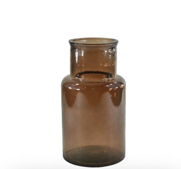Vaso cilindro Noa basso vetro marrone chiaro 14,30xH28,00