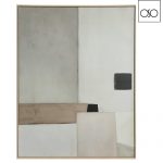 Quadro Canvas con cornice  Abstract grigio 90,00x120,00