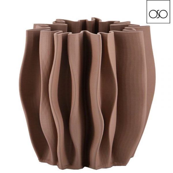Vaso 3D stratum ceramica rosa 22x22H