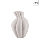 Vaso 3d purse piccolo ceramica bianco cm18x28H